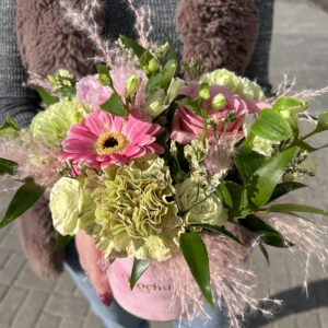 Flowerbox Kocham Cię Różowy